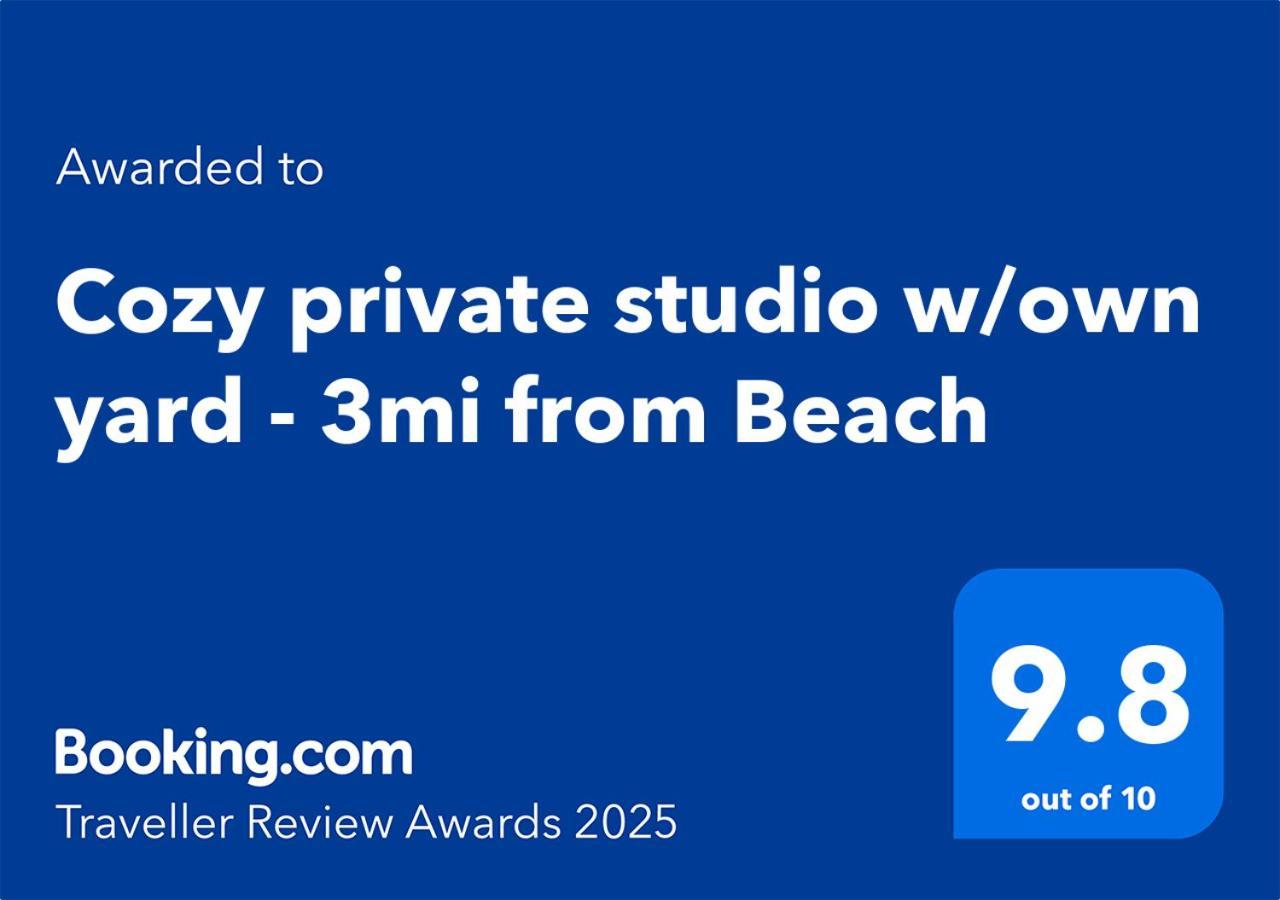 Cozy Private Studio W/Own Yard - 3Mi From Beach 세미놀 외부 사진